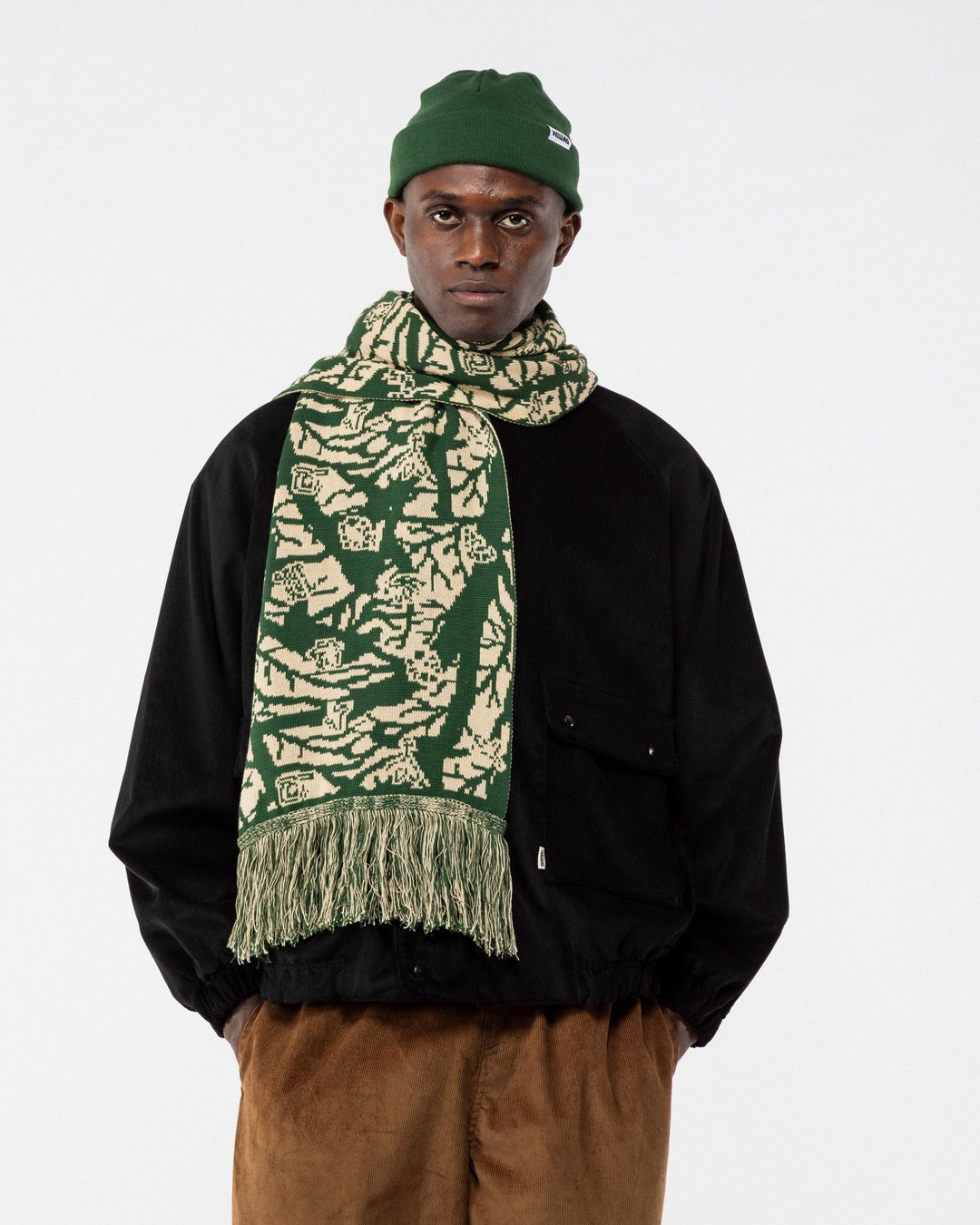 Bamba Scarf & Mill Beanie Set - Bottle Green