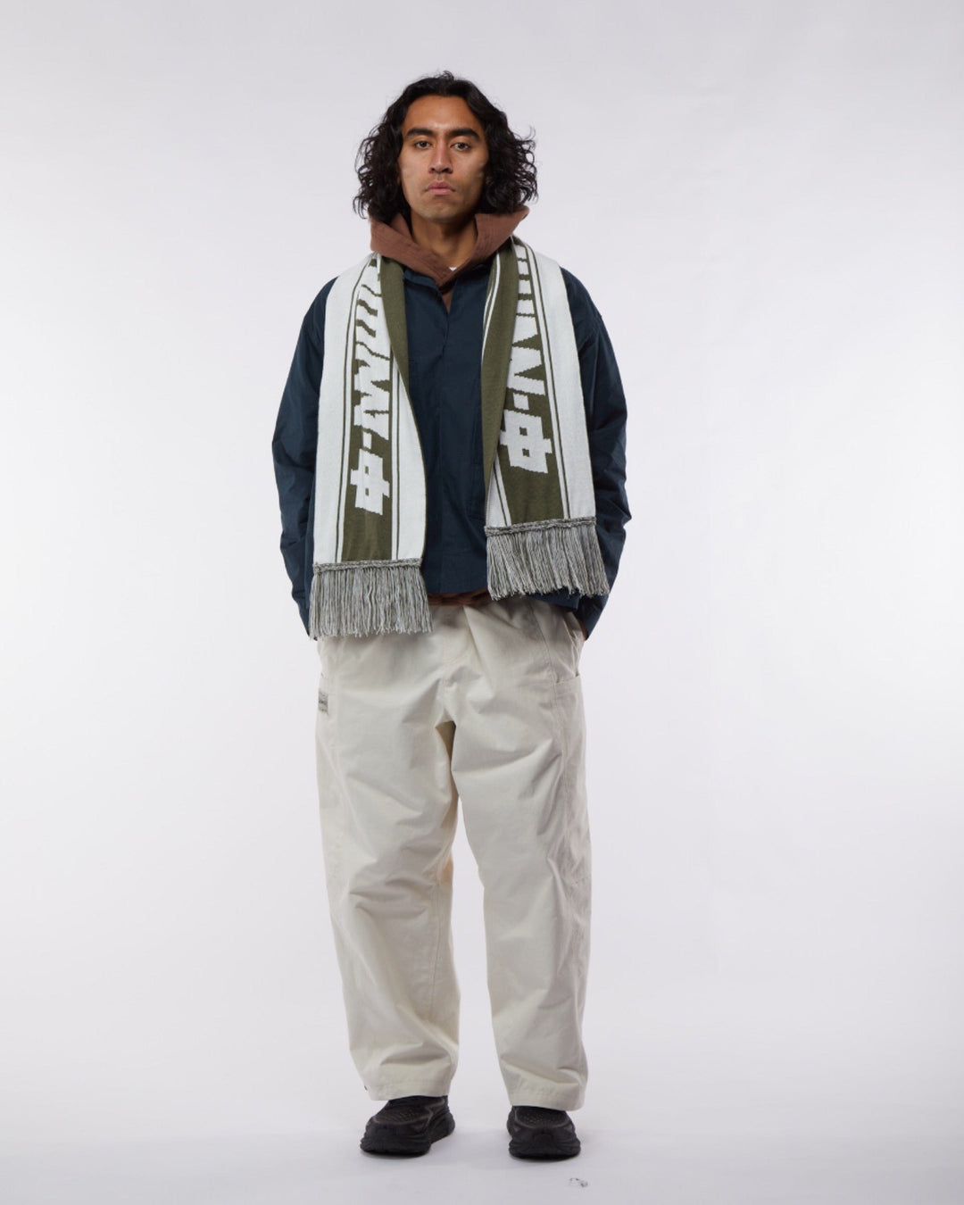 Soccer Scarf - Moss/White