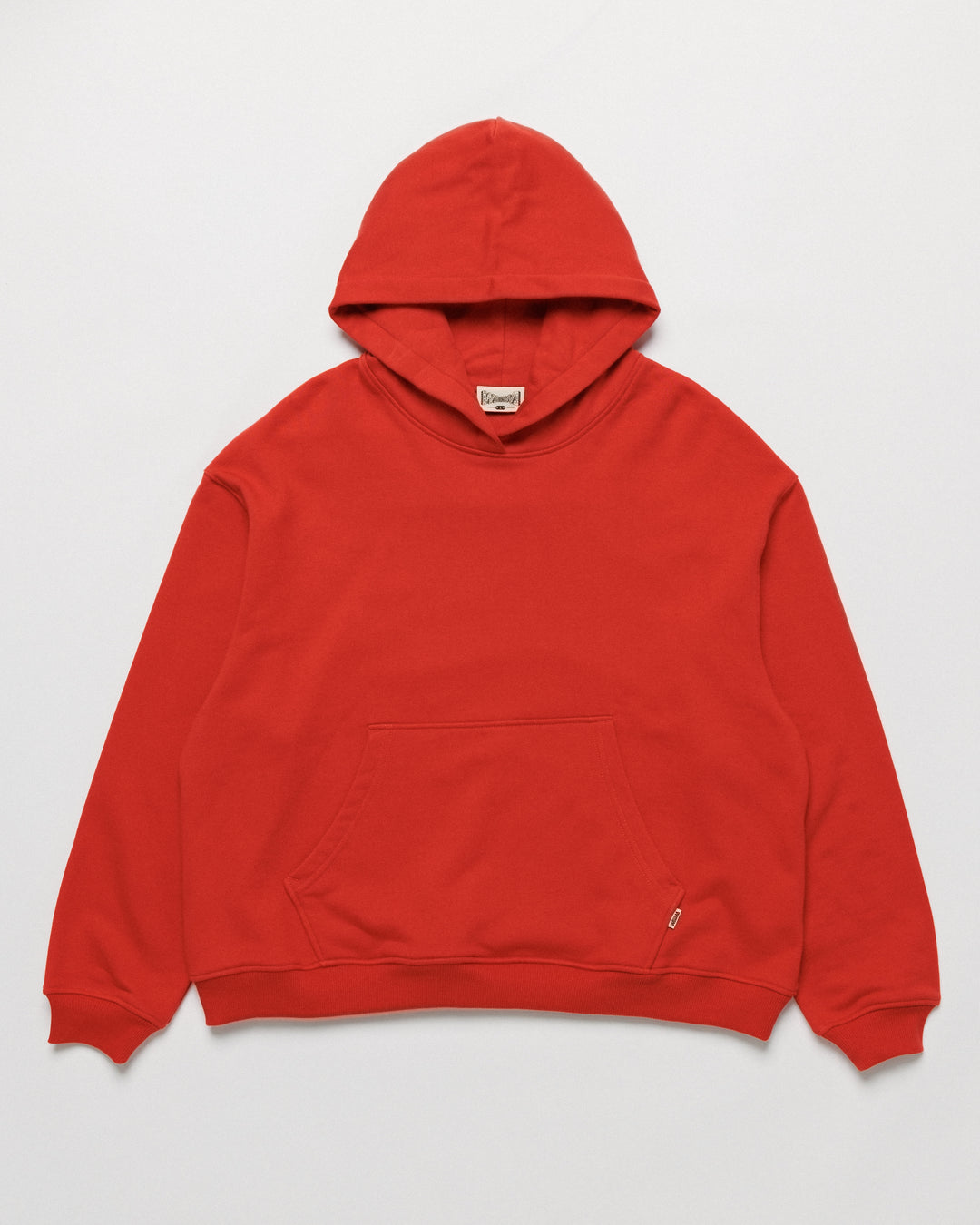 520 Organic Hoody - Signal Red — front flat, true colour