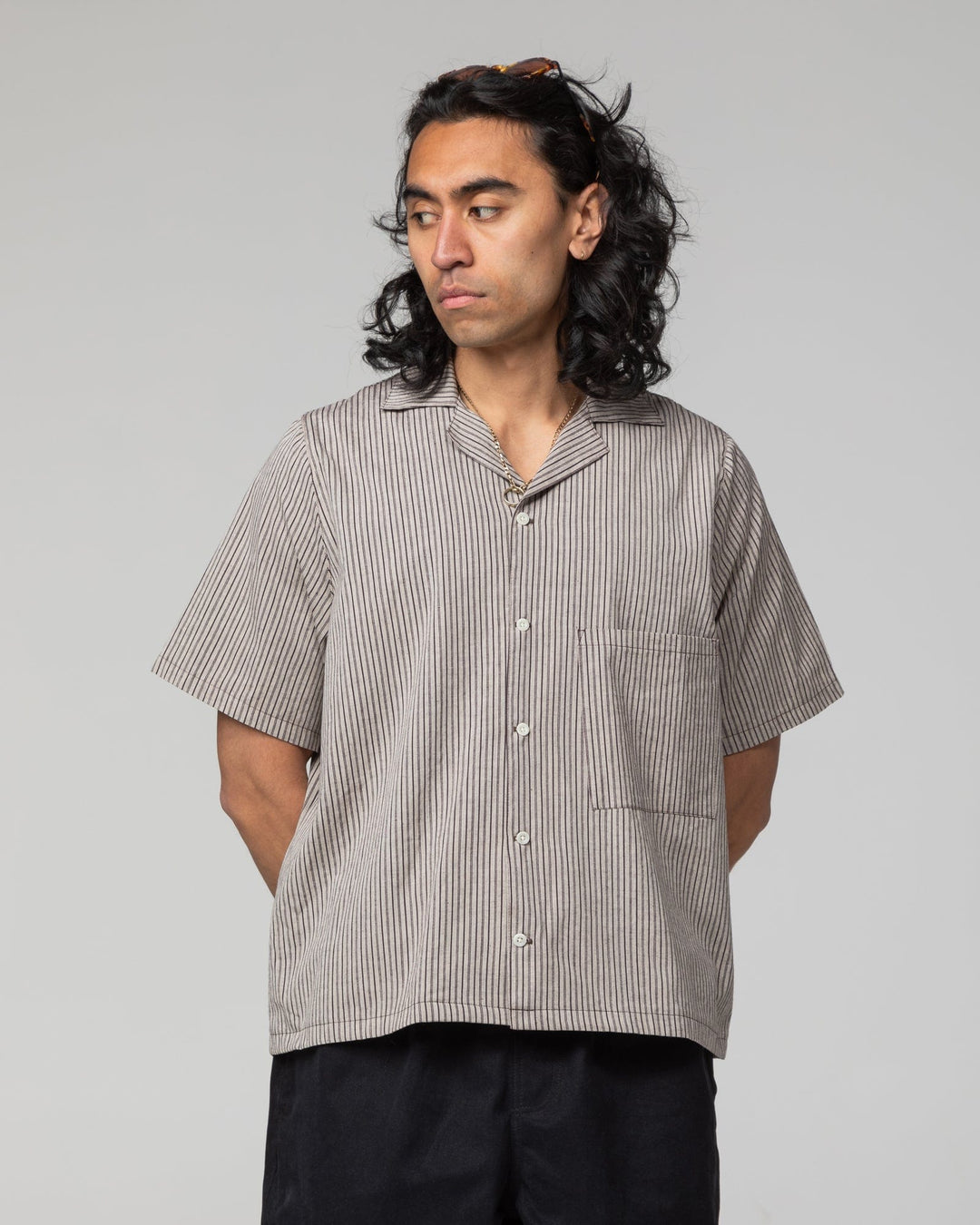 Ezra Shirt - Stone Stripe