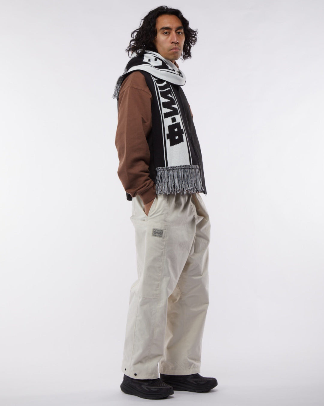 Soccer Scarf - Black/White