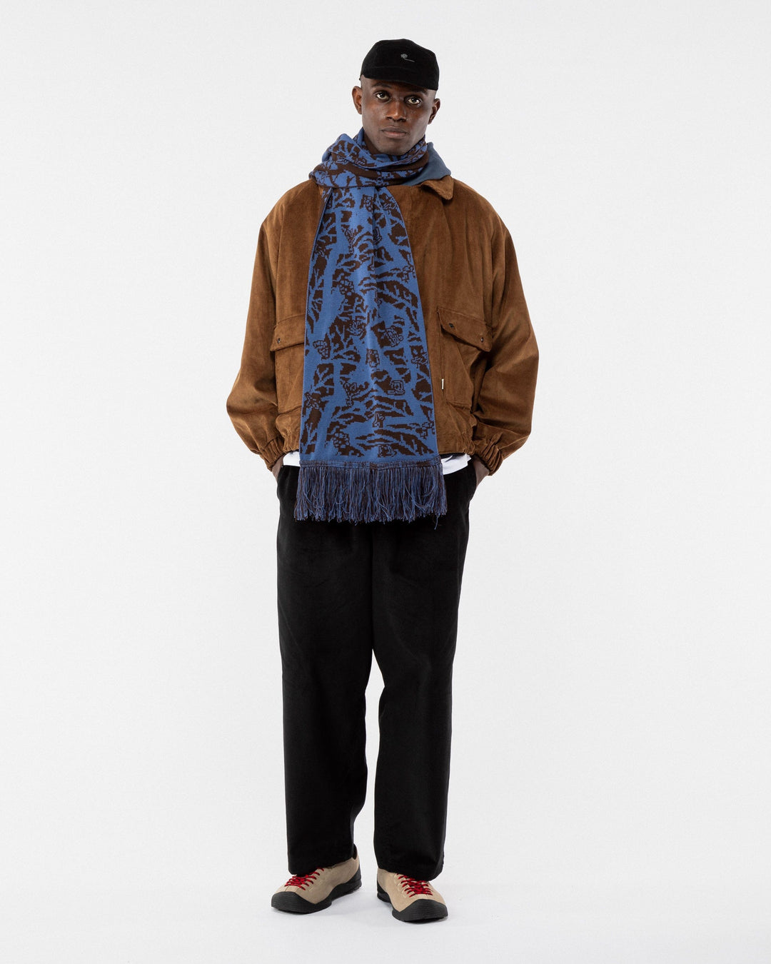 Bamba Scarf & Mill Beanie Set - Brown/Blue