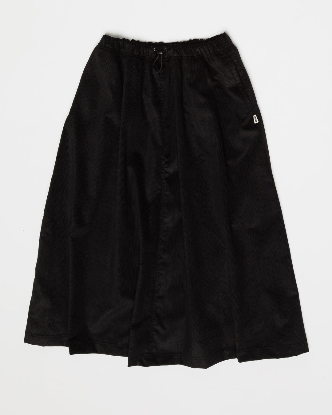 Corduroy A Line Skirt - Black