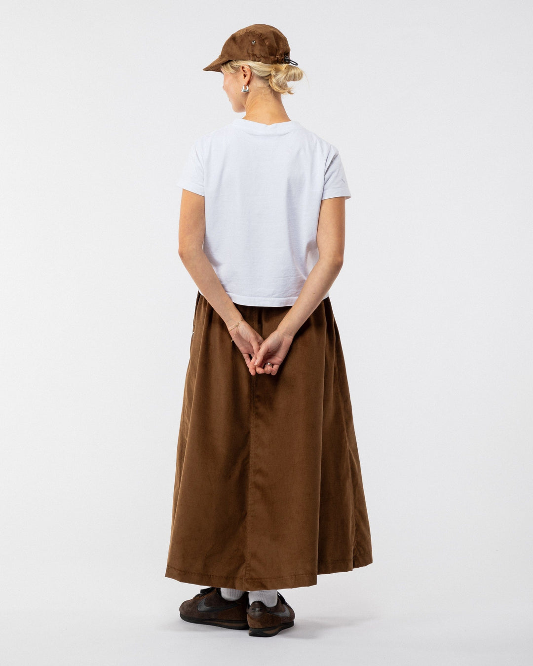 Ayla A-Line Skirt - Tan Brown