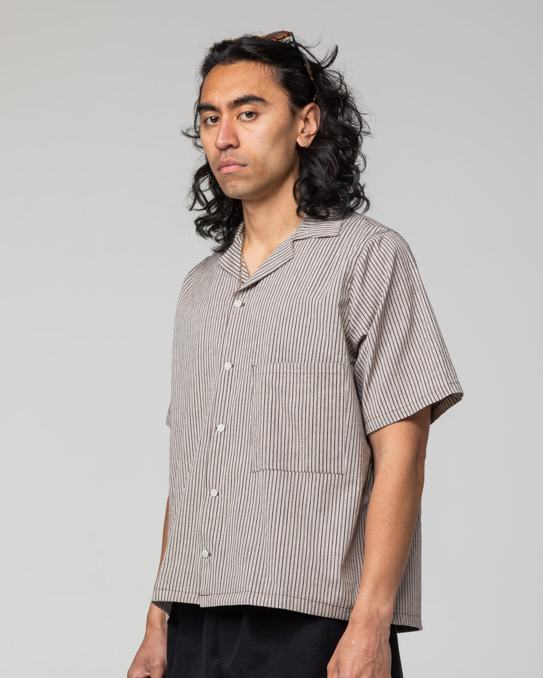 Ezra Shirt - Stone Stripe