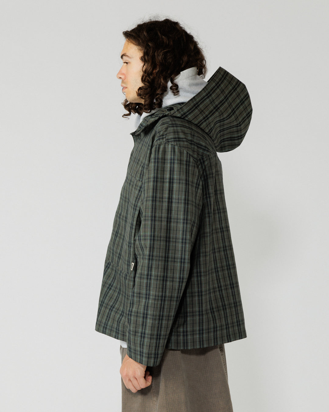 Detachable Hood - Charcoal Check