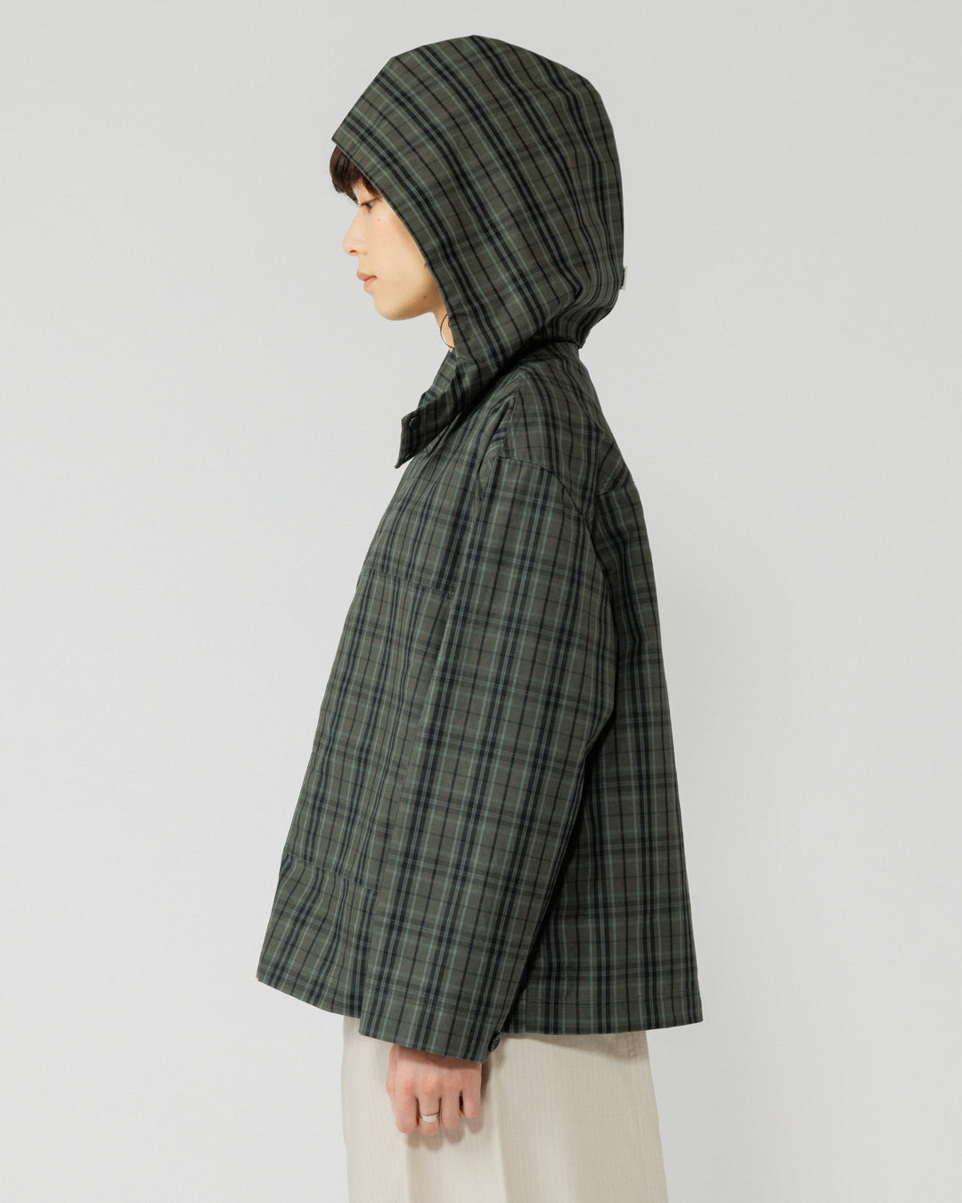 Detachable Hood - Charcoal Check