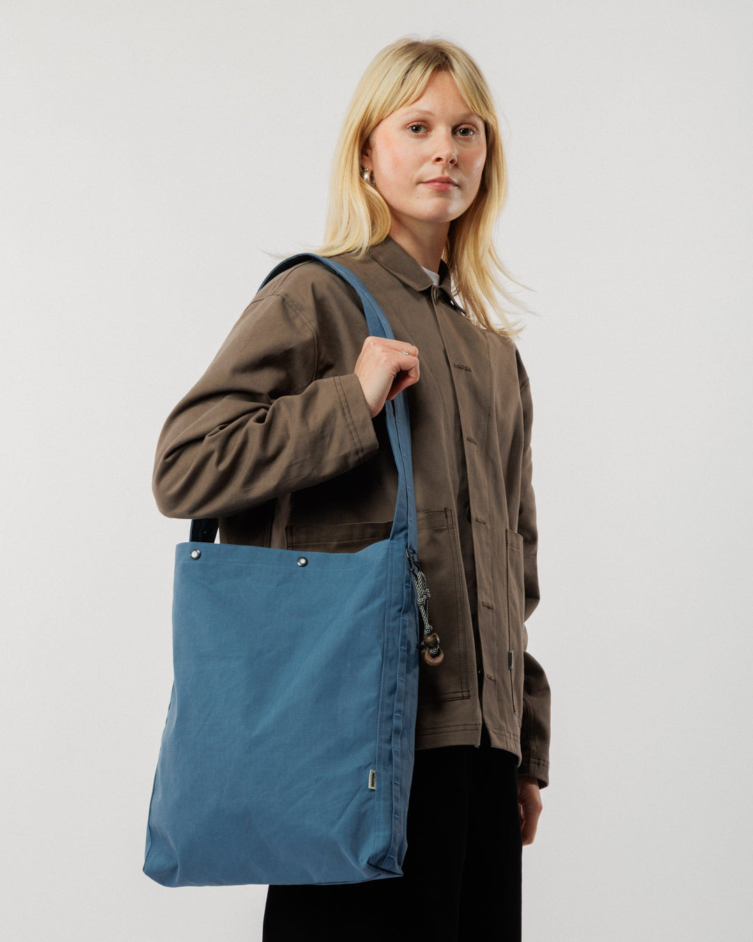 Water Resistant Bar Tack Tote - Slate