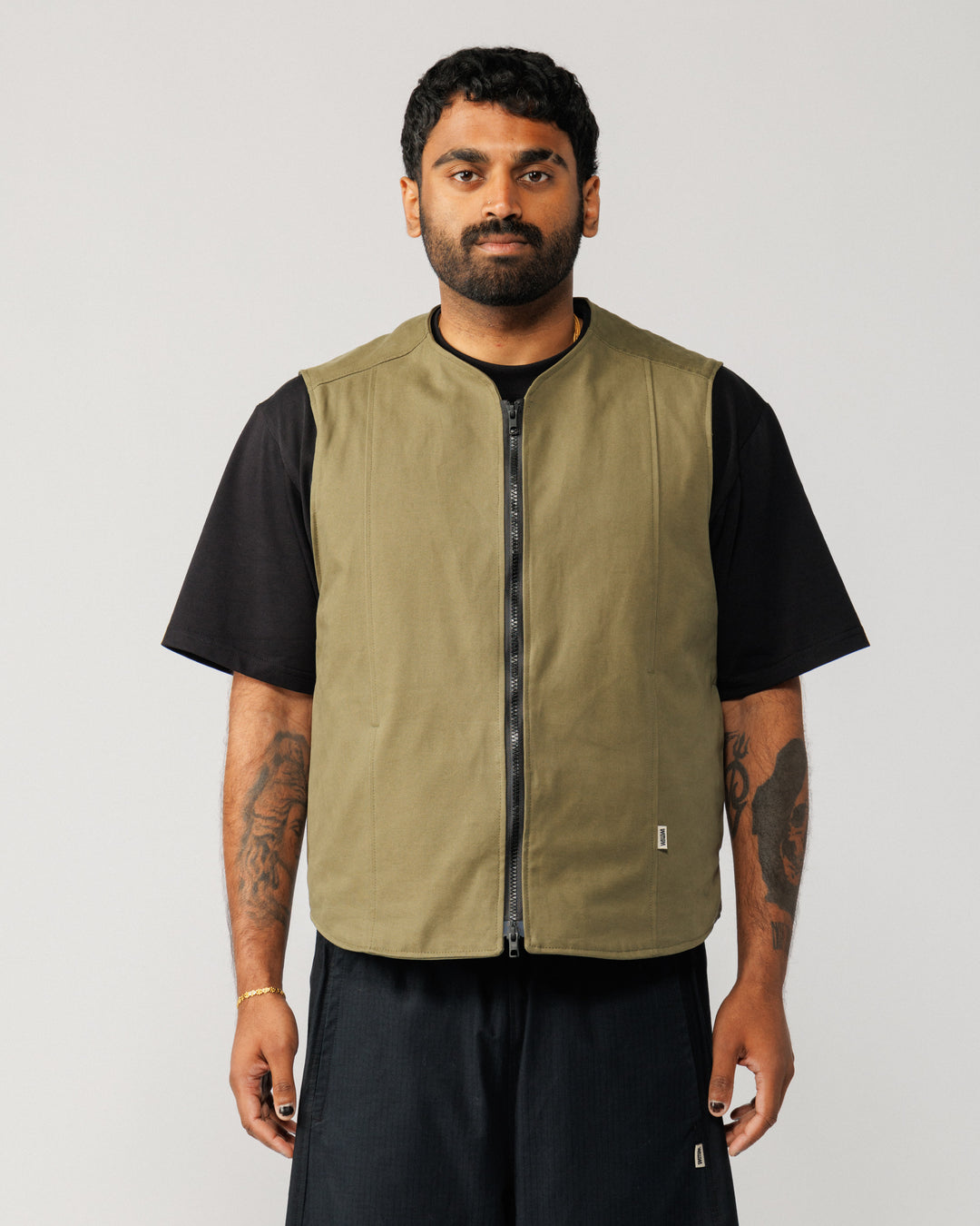 Multi-Pocket Mill Vest - Khaki Green
