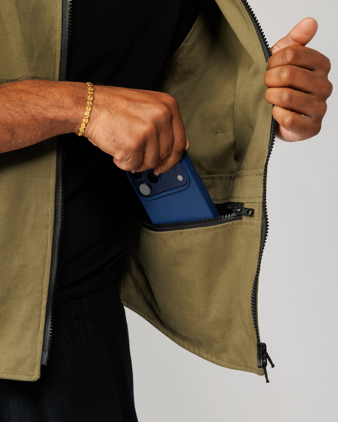 Multi-Pocket Mill Vest - Khaki Green