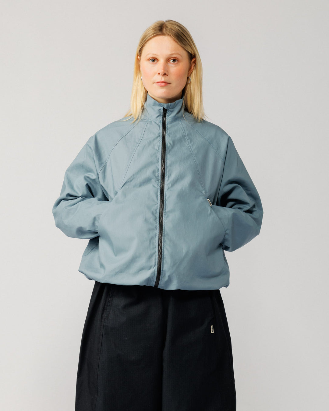 Phil Track Jacket - Dusty Blue