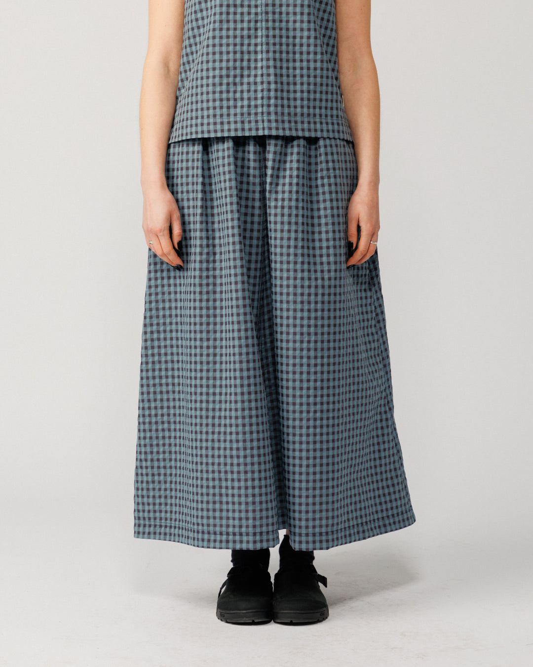 Aimee Top & Ayla Skirt Co-Ord - Navy Check