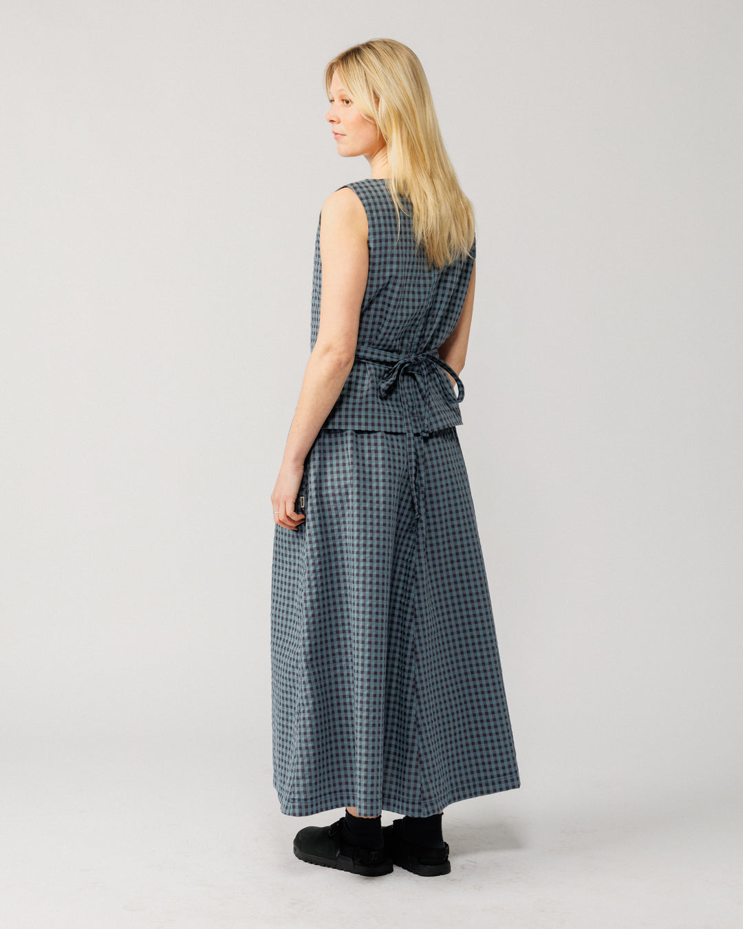 Aimee Top & Ayla Skirt Co-Ord - Navy Check