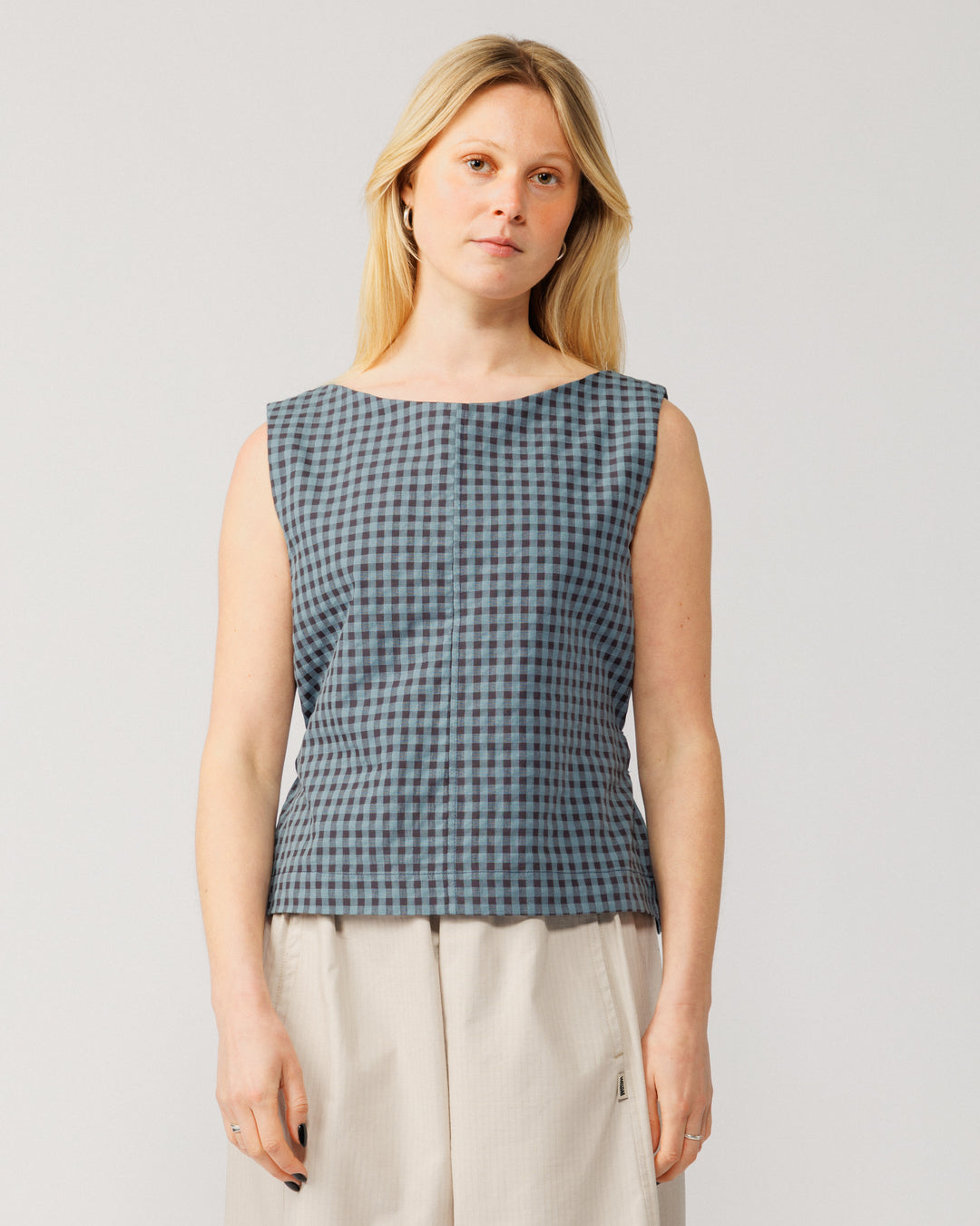 Aimee Top V2 - Navy Check