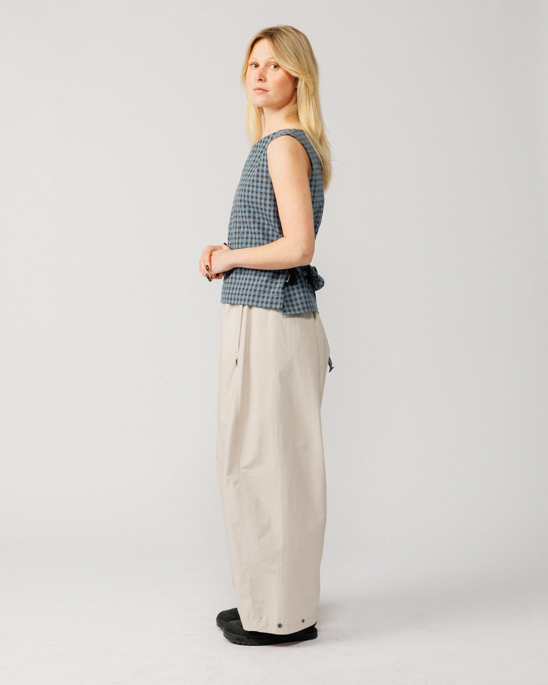 Aimee Top V2 - Navy Check