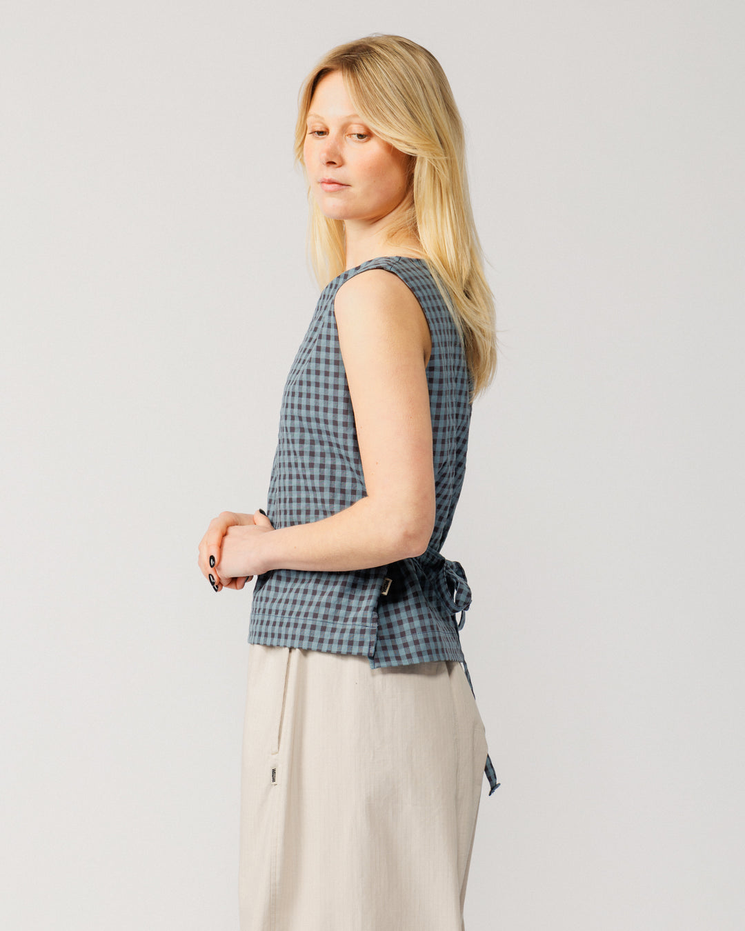 Aimee Top V2 - Navy Check