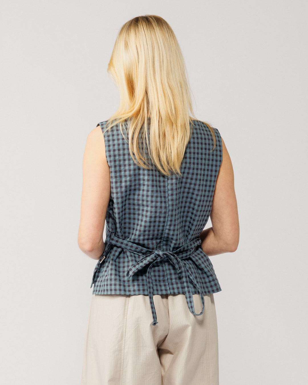 Aimee Top V2 - Navy Check