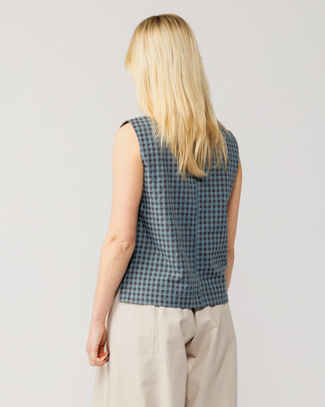 Aimee Top V2 - Navy Check