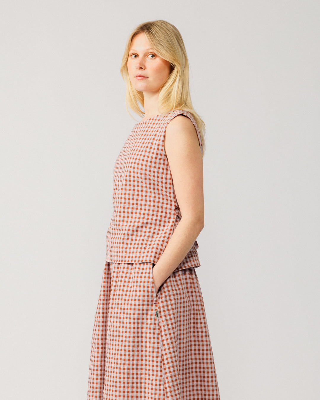 Aimee Top & Ayla Skirt Co-Ord - Red Check