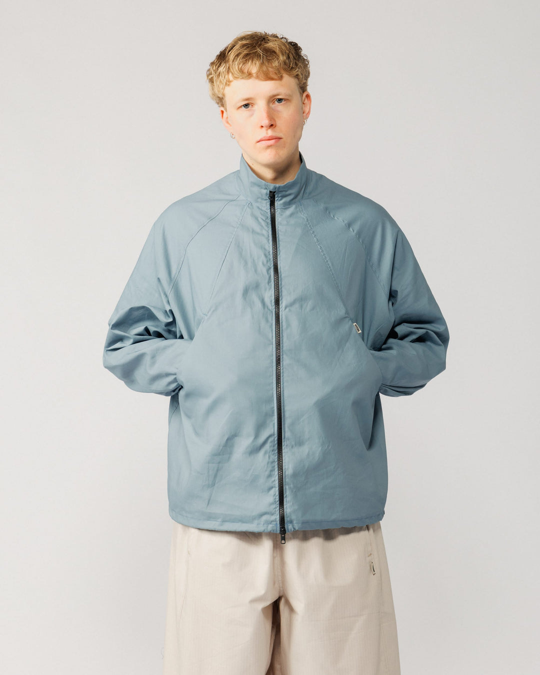 Phil Track Jacket - Dusty Blue