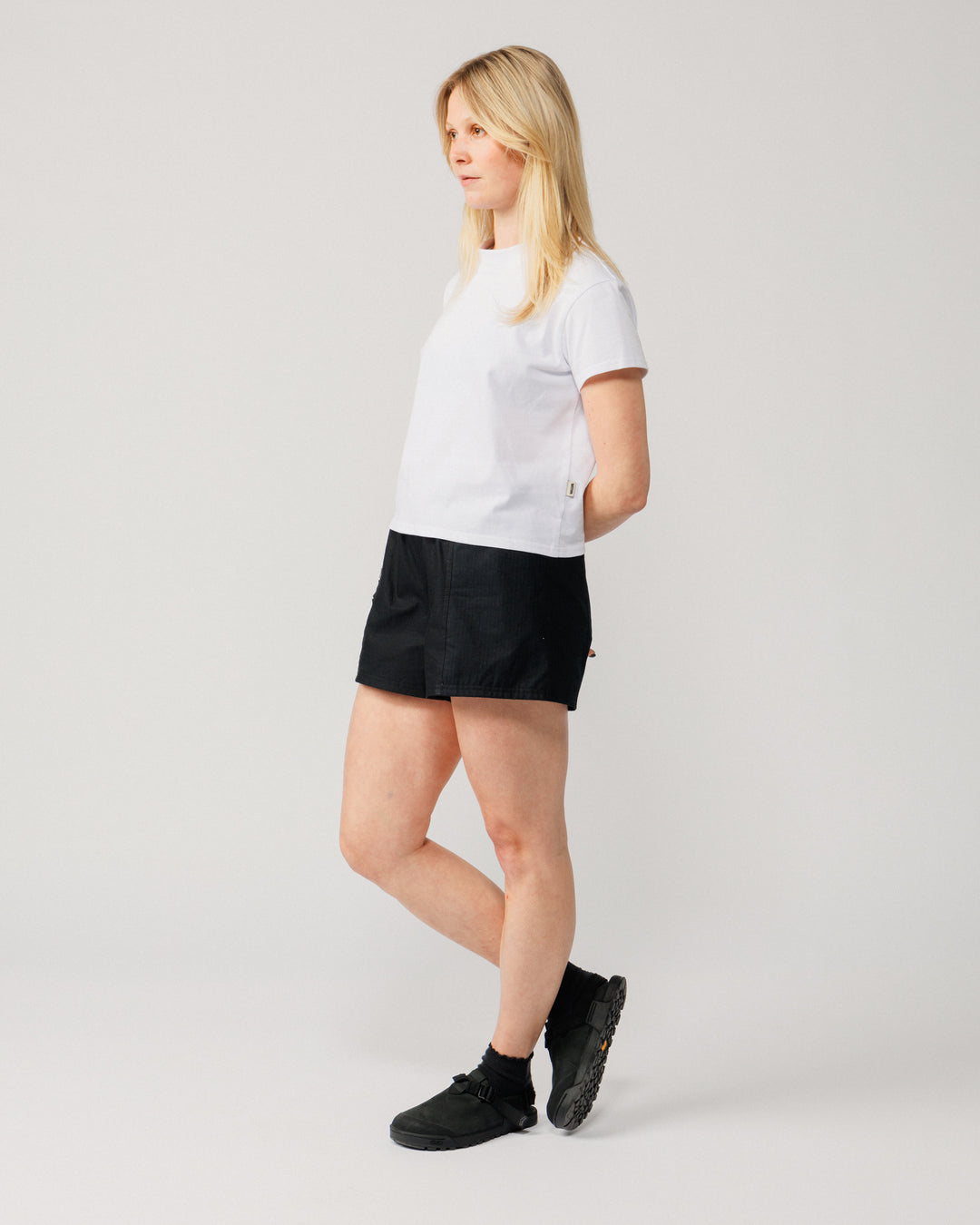 Ripstop Cropped Hiking Shorts - Black