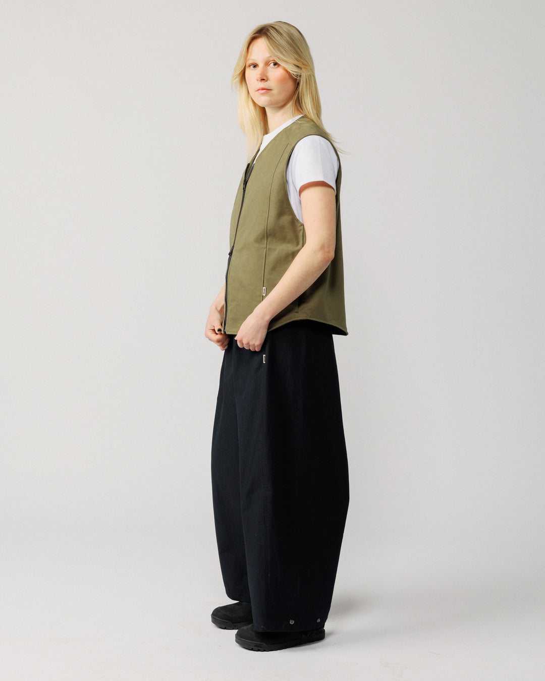 Multi-Pocket Mill Vest - Khaki Green