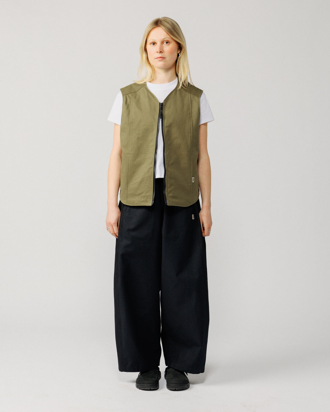 Multi-Pocket Mill Vest - Khaki Green