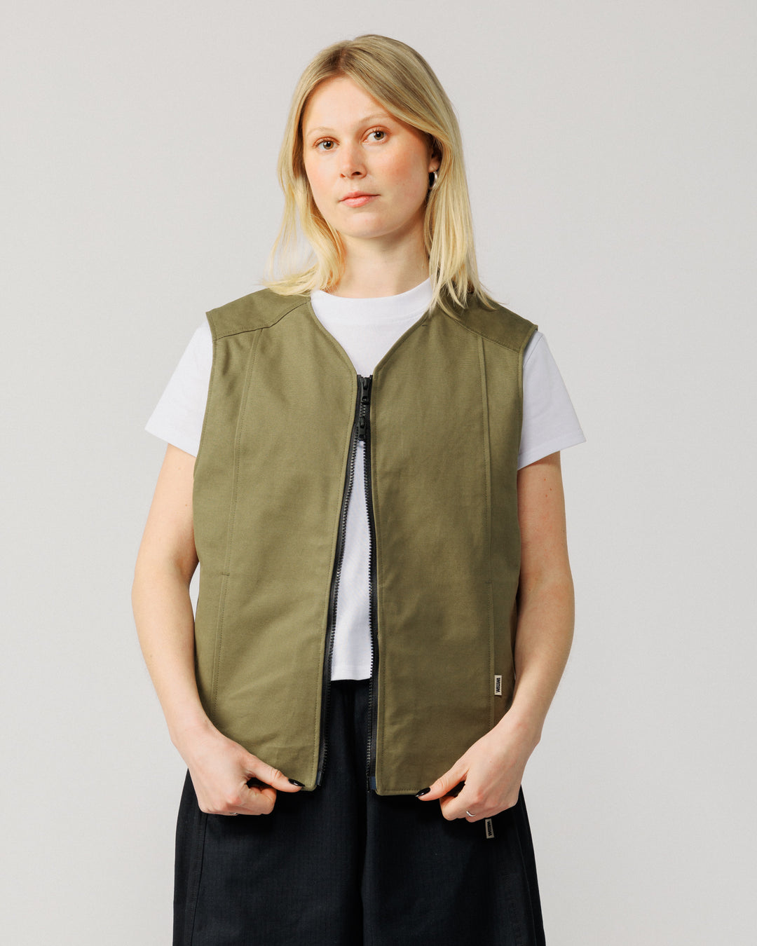 Multi-Pocket Mill Vest - Khaki Green