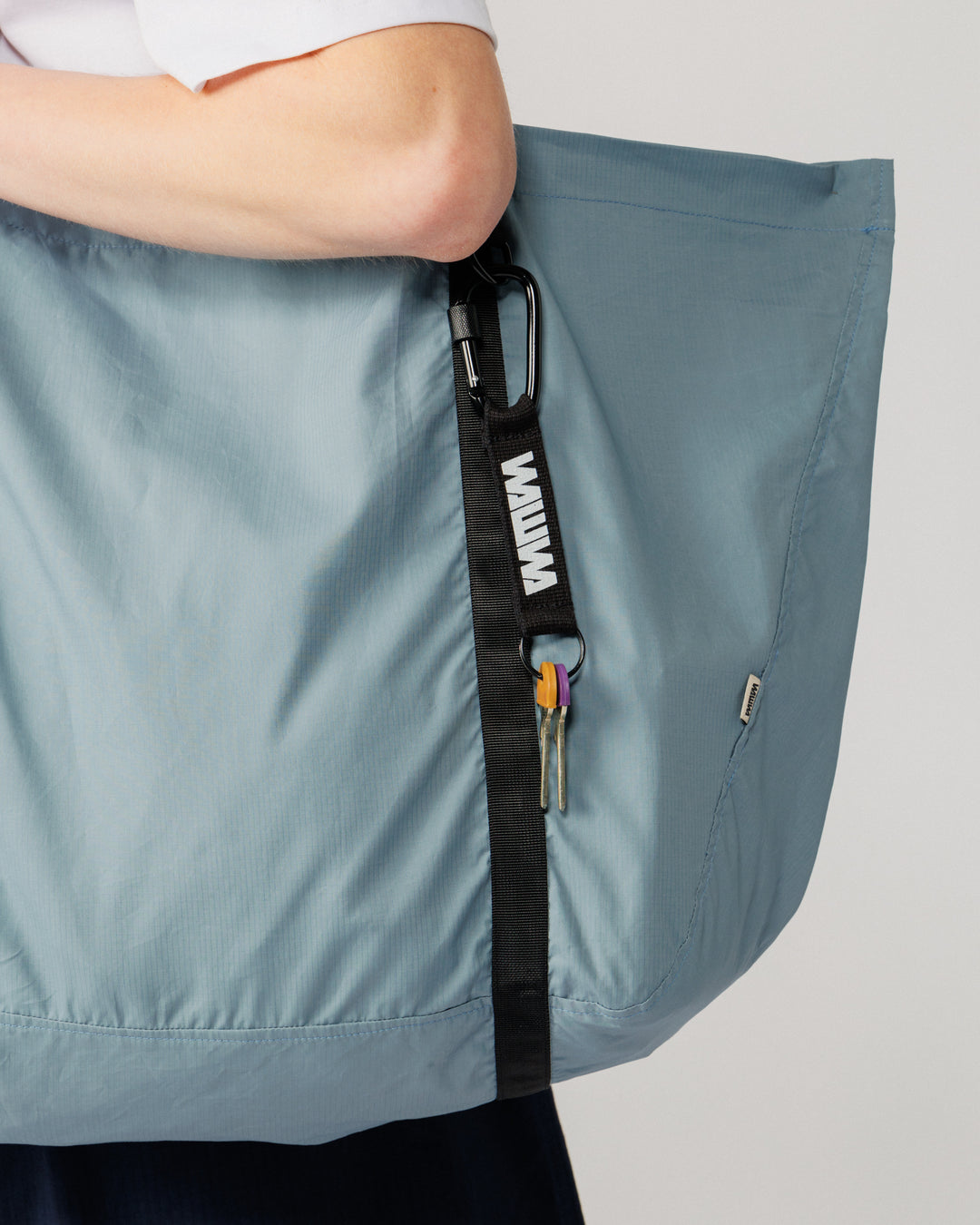 Oversized Packable Tote - Dusty Blue