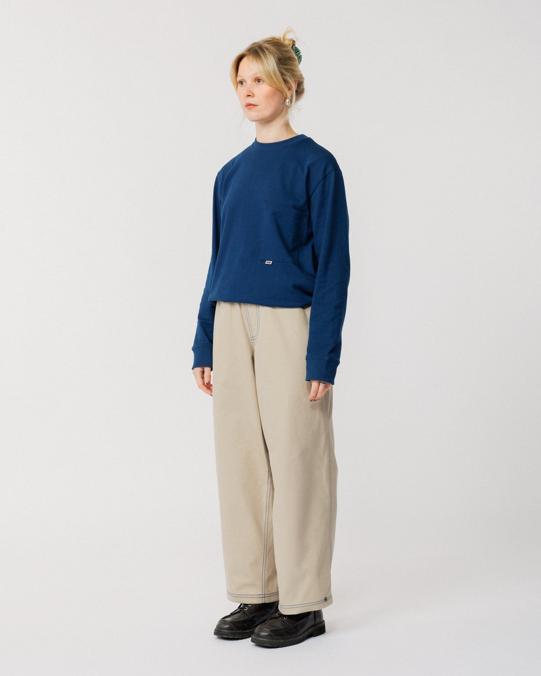 Zama Pant - Stone/Cobalt Contrast