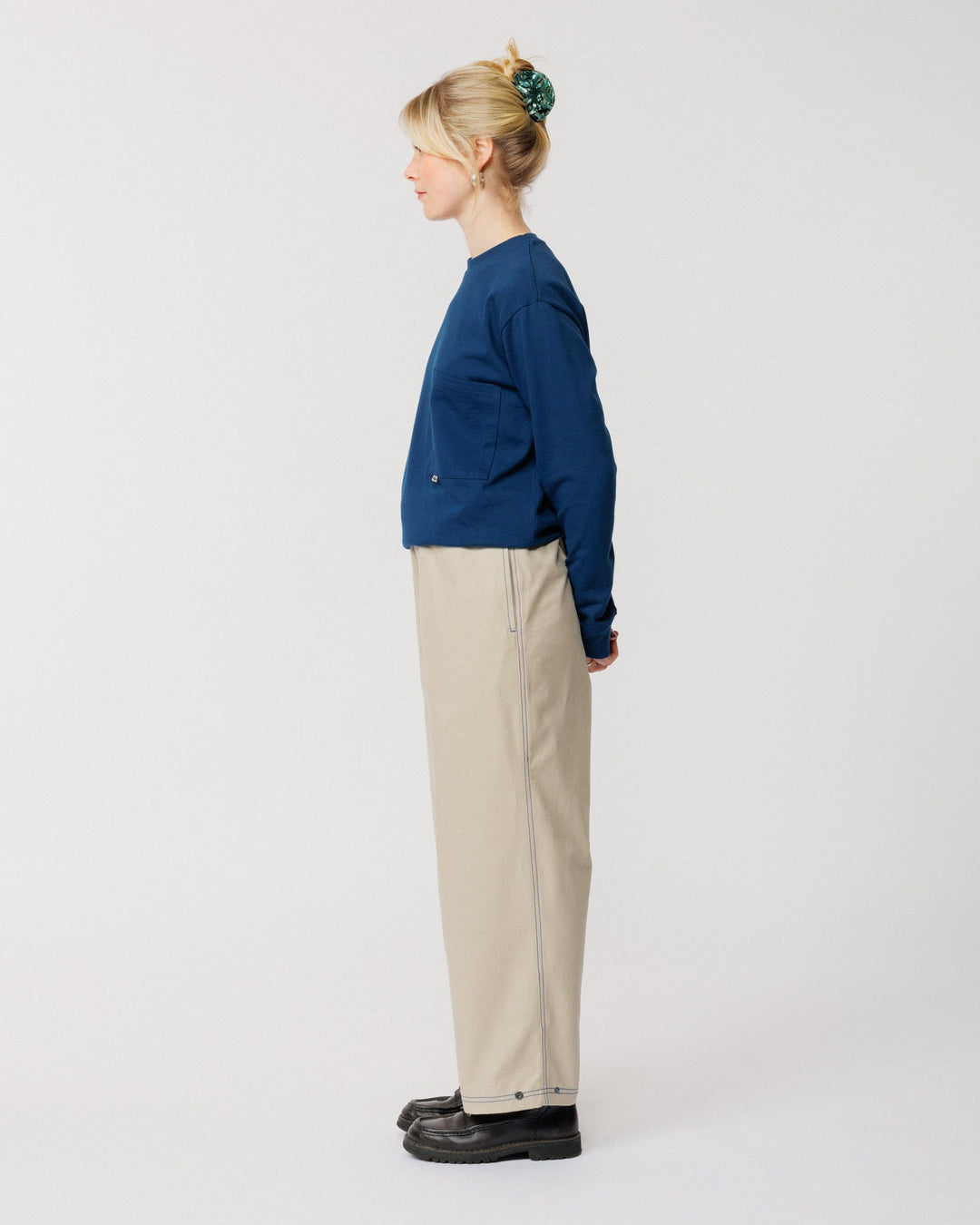 Zama Pant - Stone/Cobalt Contrast