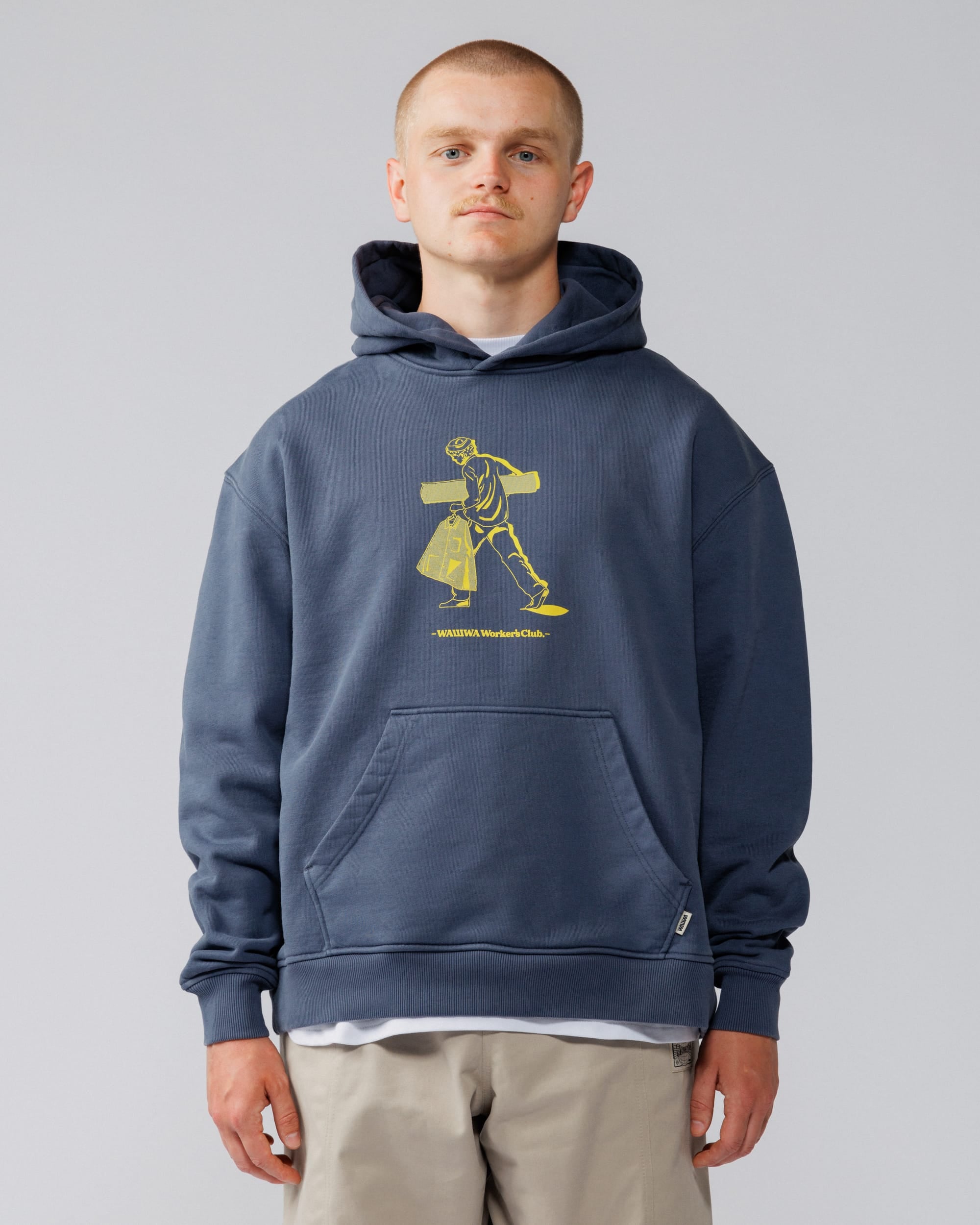 Studio Graphic Hoody - Washed Blue – WAWWA Ф