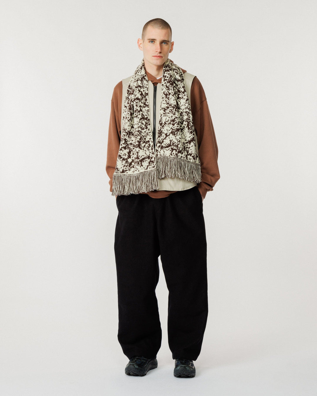 Barley Scarf - Brown & Natural