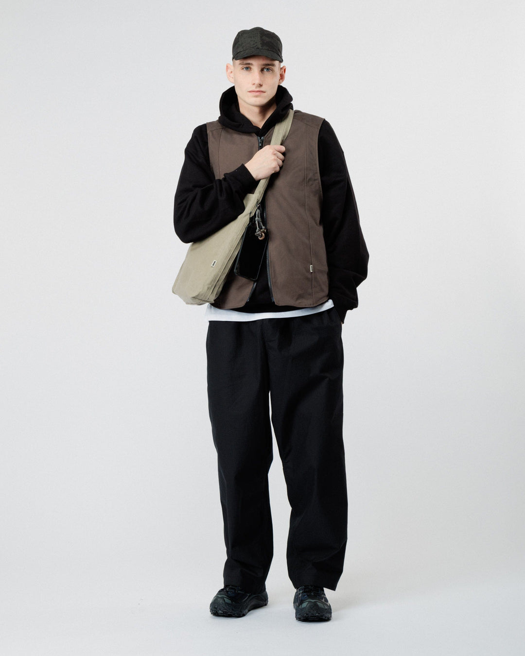 Water Resistant Bar Tack Tote - Stone