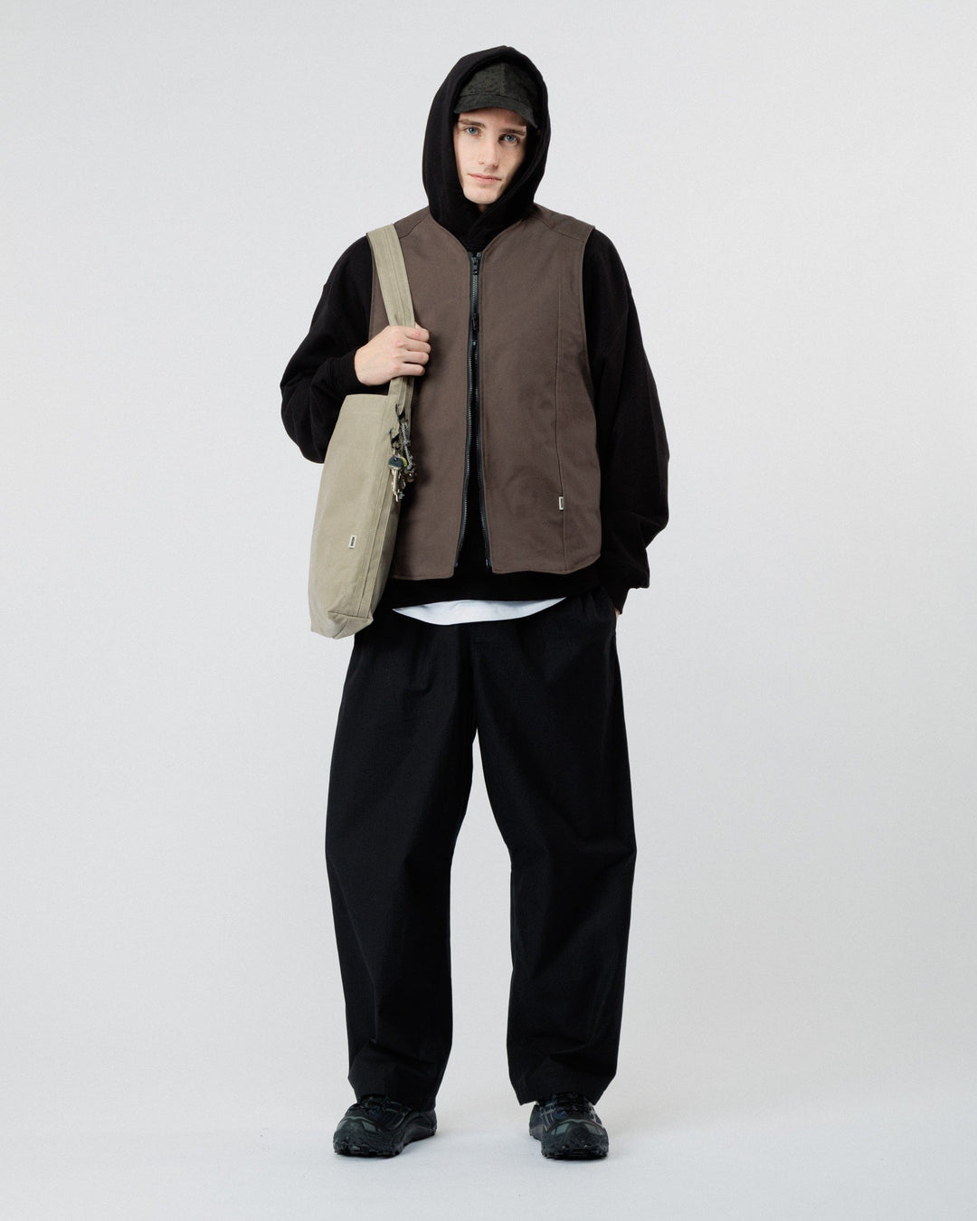 Water Resistant Bar Tack Tote - Stone