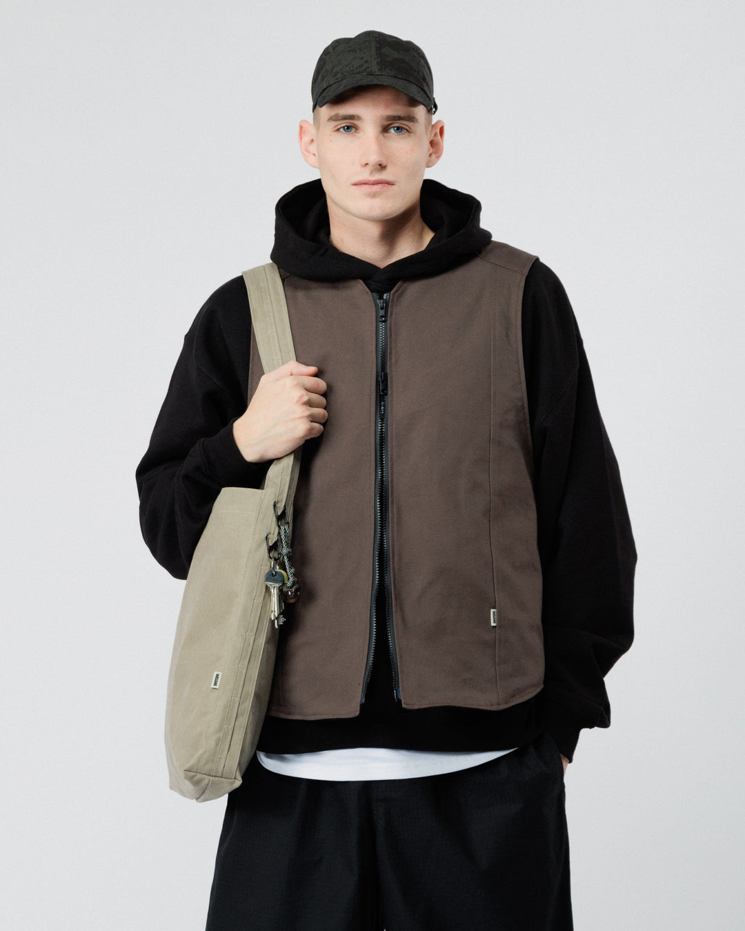 Water Resistant Bar Tack Tote - Stone