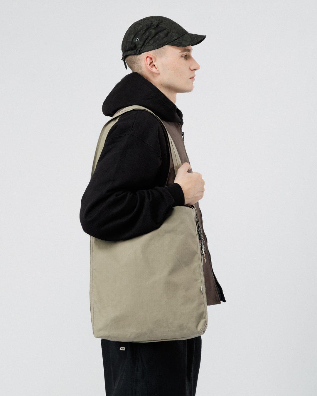 Water Resistant Bar Tack Tote - Stone