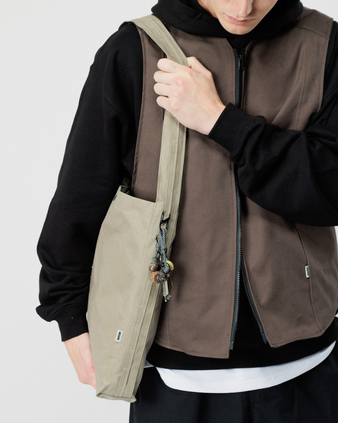 Water Resistant Bar Tack Tote - Stone