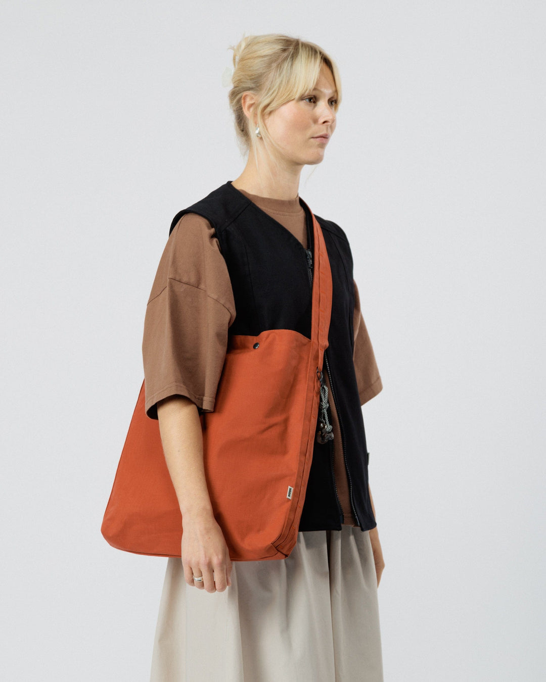 Water Resistant Bar Tack Tote - Biscuit