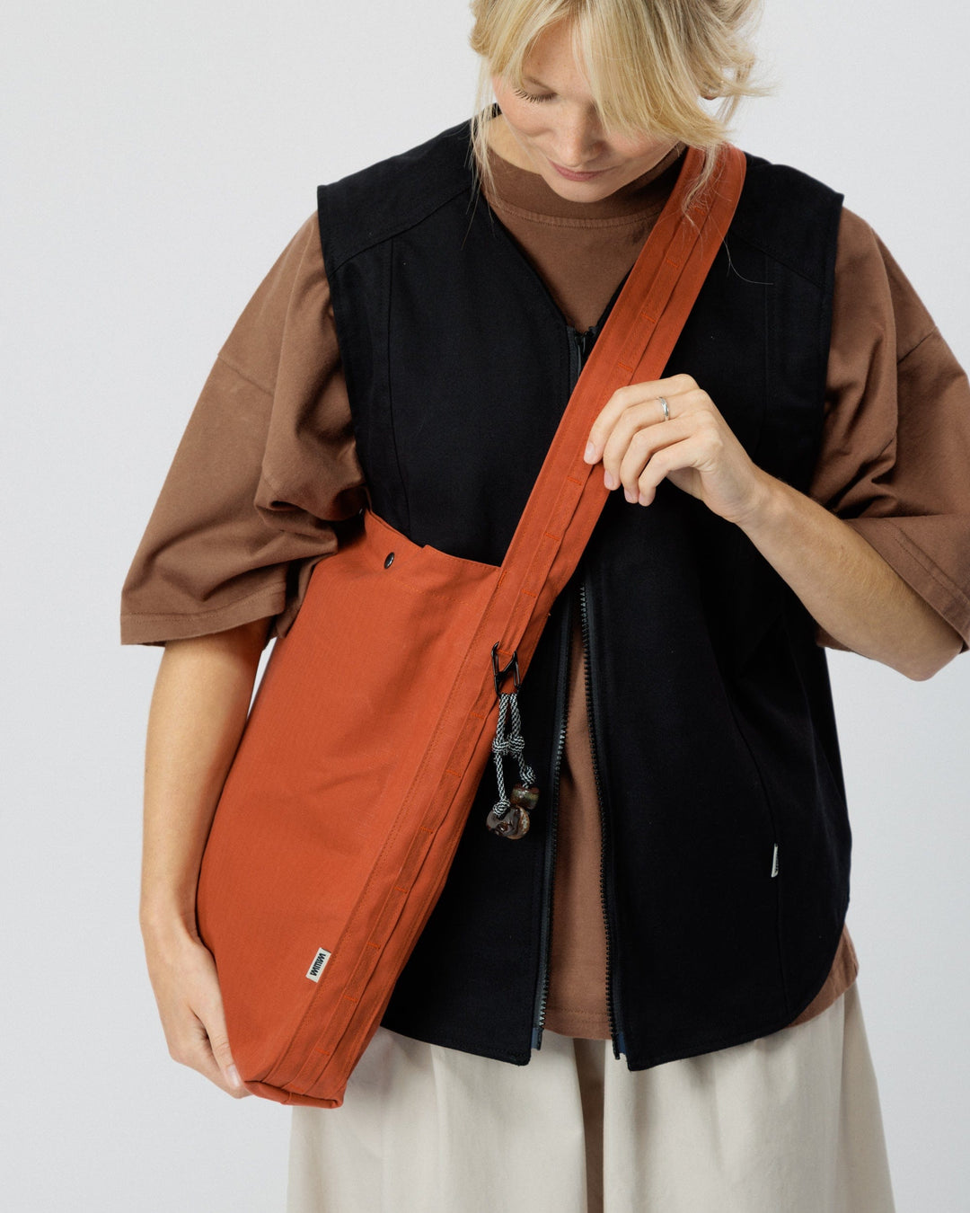 Water Resistant Bar Tack Tote - Biscuit