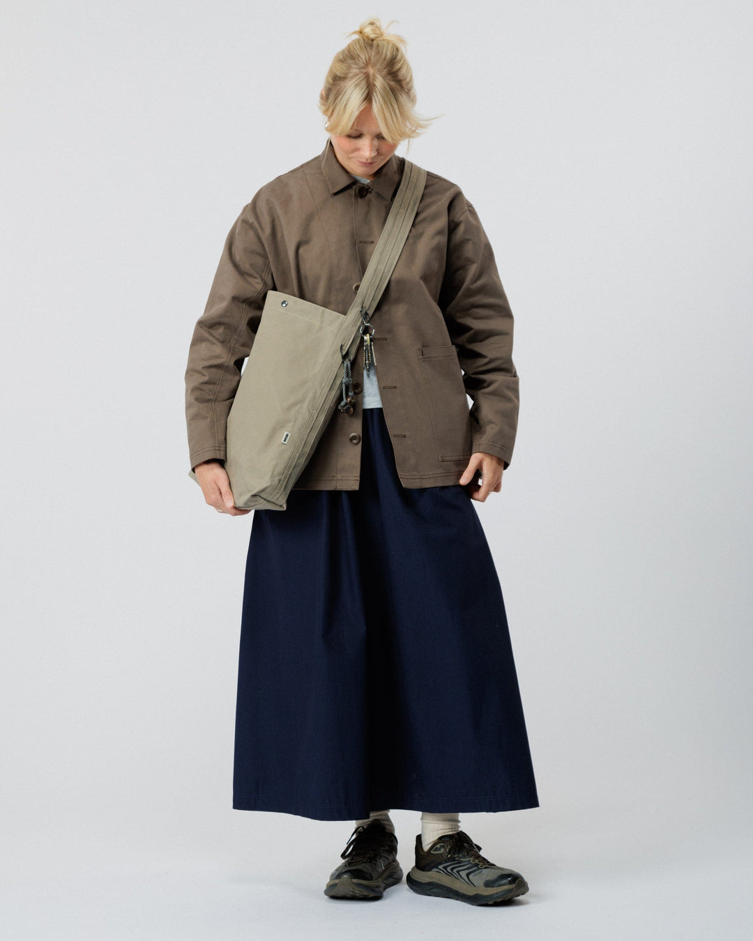 Water Resistant Bar Tack Tote - Stone