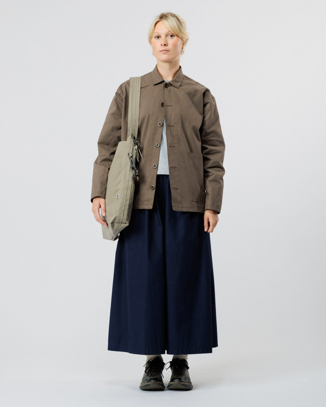 Water Resistant Bar Tack Tote - Stone