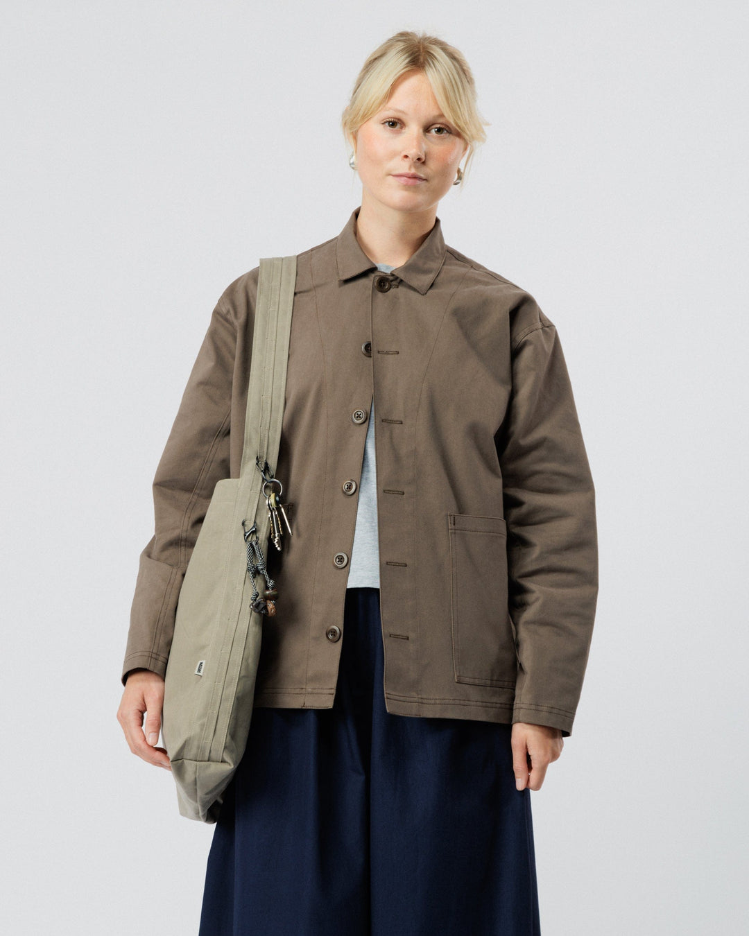 Water Resistant Bar Tack Tote - Stone