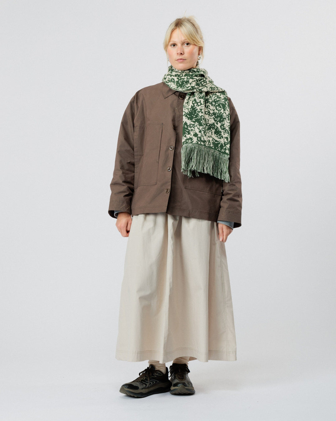 Barley Scarf - Khaki/Natural