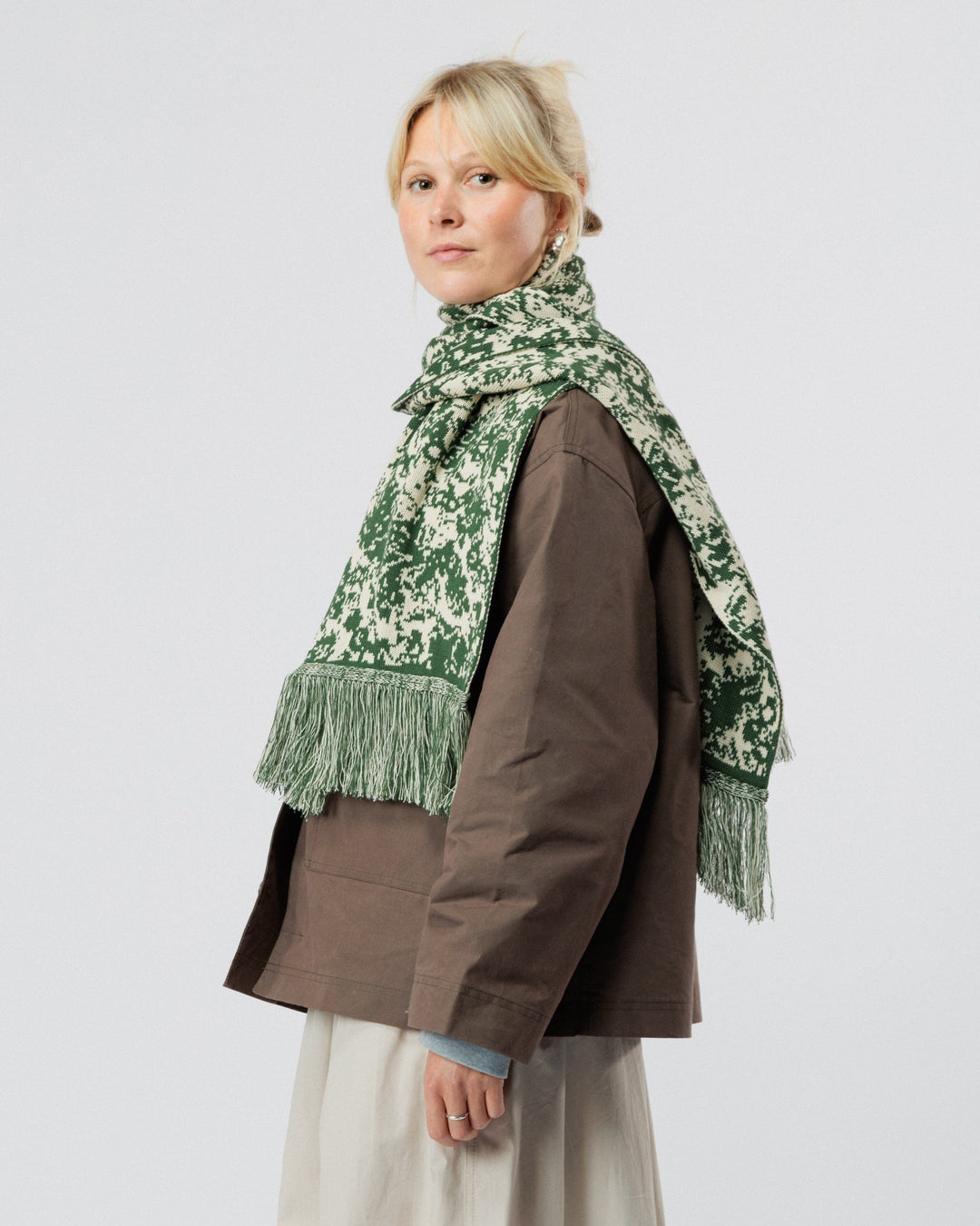 Barley Scarf - Khaki/Natural