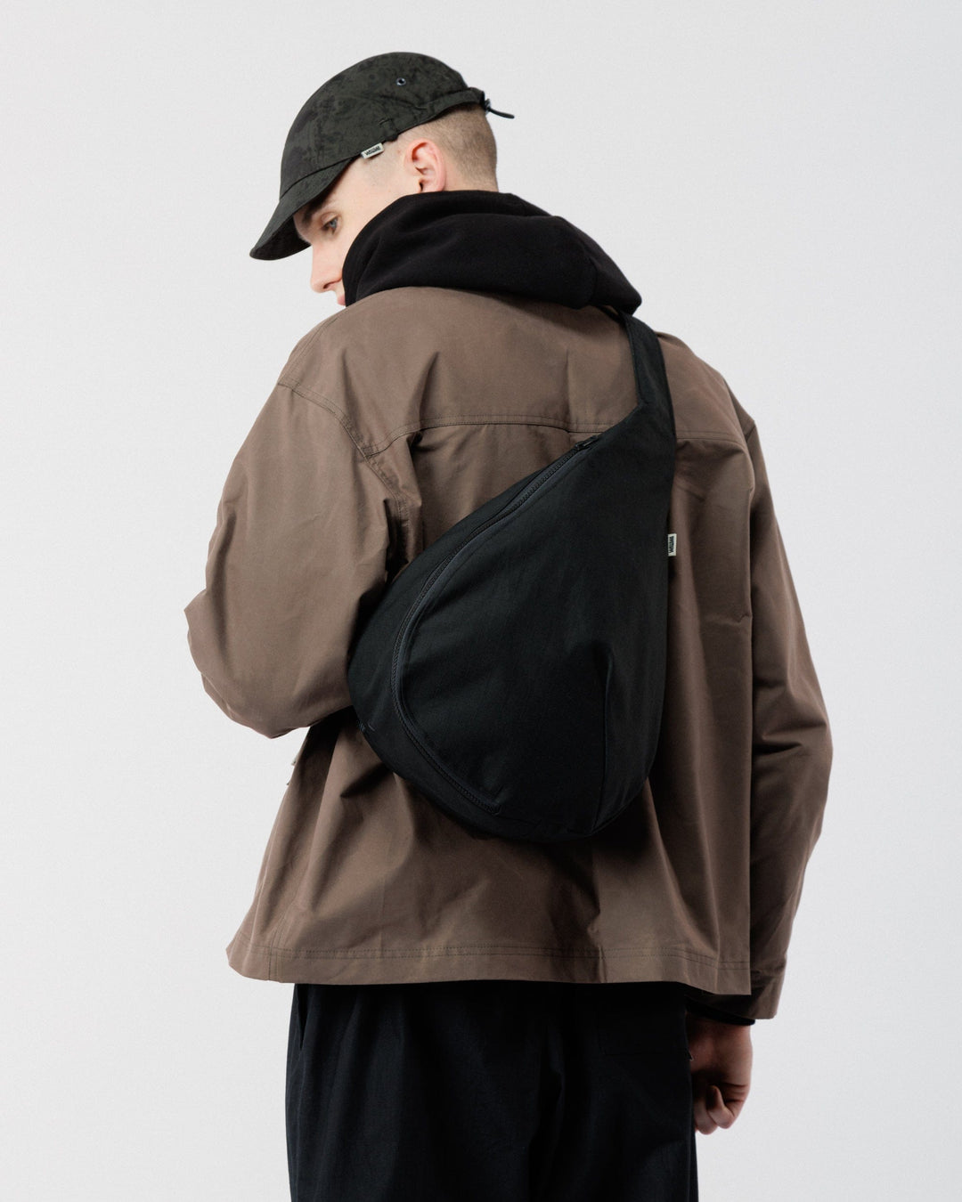 Crescent Crossbody Sling Bag - Black