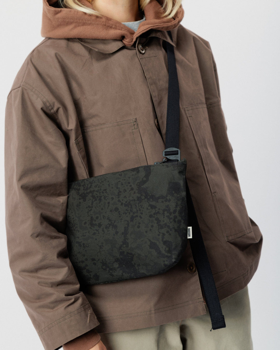 Mini Water Resistant Messenger Bag - Black Ink