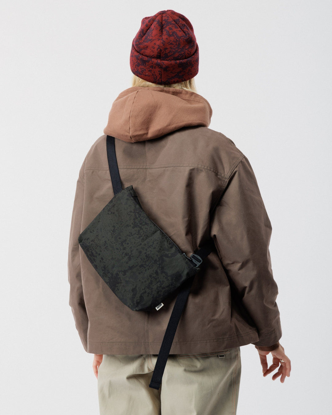 Mini Water Resistant Messenger Bag - Black Ink