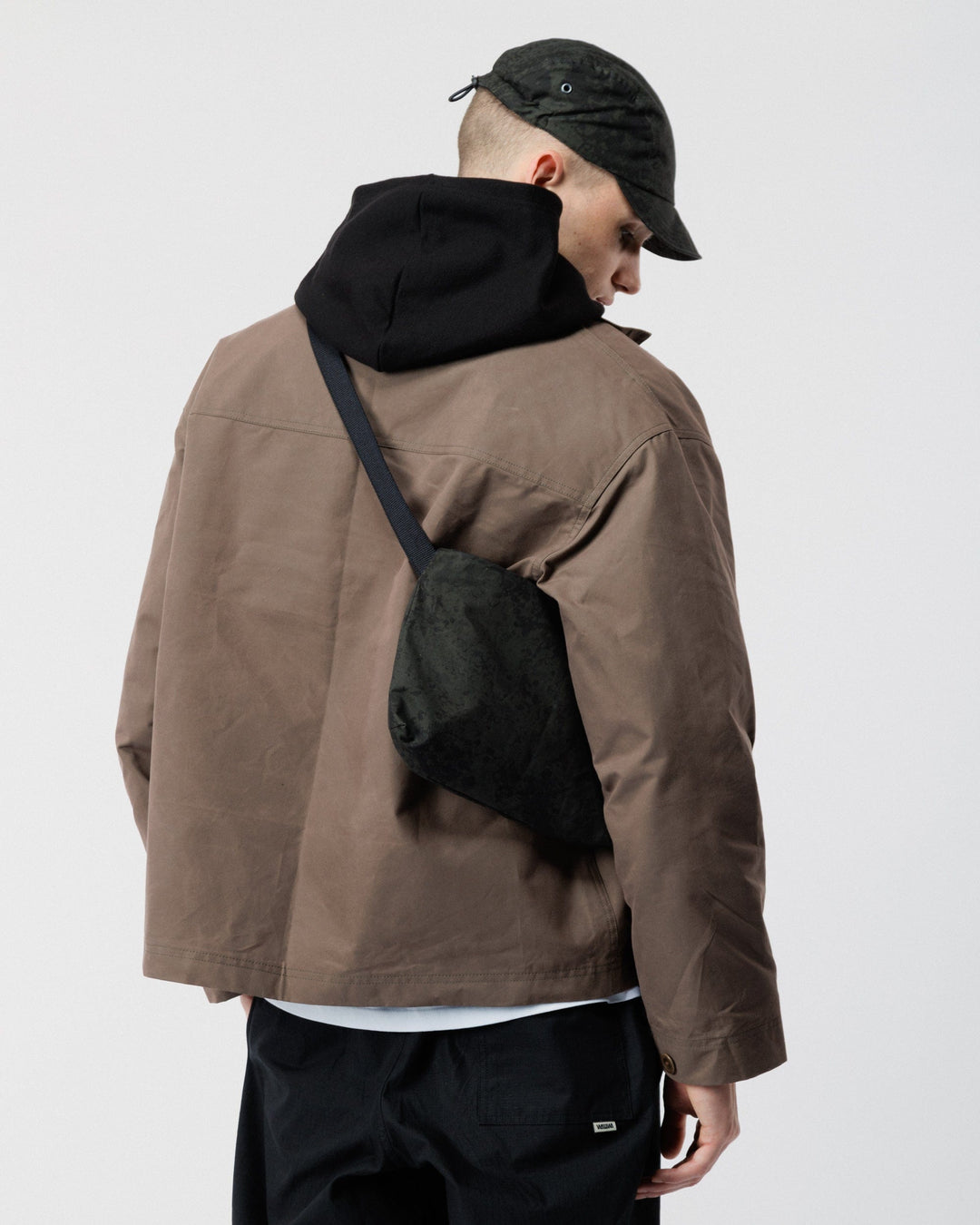 Mini Water Resistant Messenger Bag - Black Ink