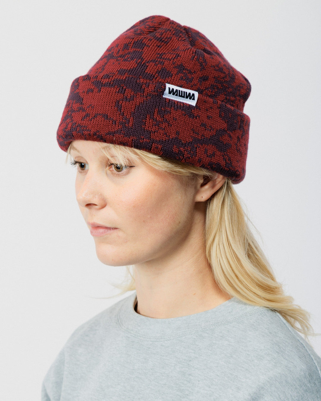 Barley Hat & Scarf Gift Set - Burgundy & Wine